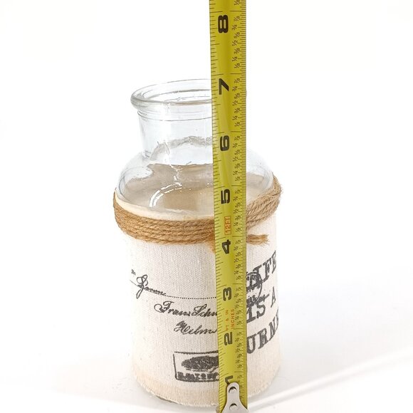 Life is a Journey Bottle With Burlap Wrap & Twine Cottagecore Home Decor Glass - Picture 11 of 11